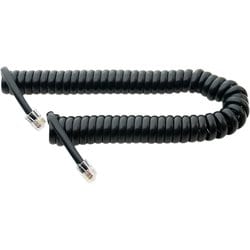 DC-J403/BK [受話器用カールコード 0.3m クロス結線 黒]