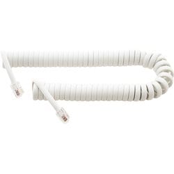 DC-J403/WH [受話器用カールコード 0.3m クロス結線 白]
