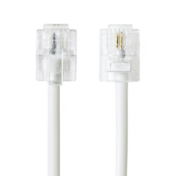 ヨドバシ.com - ミヨシ miyoshi DC-203/WH [電話機コード 6極2芯 白 3m