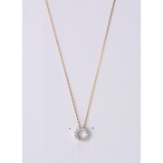 K18WG/YG ダイヤネックレス Luxurious