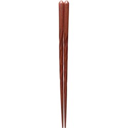 箸 漆鉄木けずり 23.5cm 朱