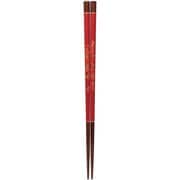 箸 金紋 せせらぎ 23cm 赤