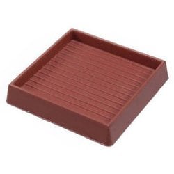 エッジ付防振ゴム 73x73mm 茶 2枚入 KEG-724