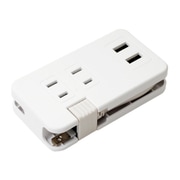 ACコンセント搭載 USB2ポートUSB-ACアダプタ ホワイト IPA-24AC2/WH