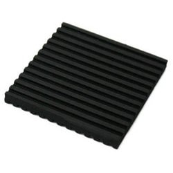 ゴム板 両面スジ入り 10x100x100mm KWB-1010