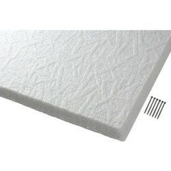 吸音カラー硬質フェルトボード 400x400mm 白 KQFTM49-7