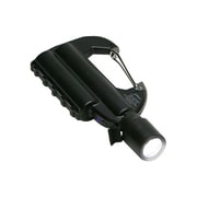 ライト付カラビナ型フック式防水モバイルバッテリー 「世界登山」 ブラック JF-PEACE7BK