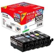 互換リサイクルインクカートリッジ キヤノン BCI-326+325/6MP 6色セット 日本製 JIT-KC3266P