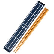 18.0スクエア 箸箱セット 水格子 紺 33208