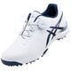 GEL-ACE TOUR（ゲル エース ツアー） ホワイト/インディゴブルー ソフトスパイクシューズ 25.5cm 2E相当 レディス BOAダイヤル式 2018年モデル [ゴルフシューズ]