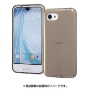 AQUOS R compact TPUソフトケース コネクタキャップ付き ブラック RT-AQRCOTC10/BM