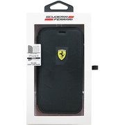 iPhone XS/X用 ナイロン手帳型ケース ブラック FESCODFLBKPXBK