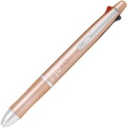 多機能ペン Dr.グリップ4+1 油性ボールペン 0.7mm 細字 黒・赤・青・緑 シャープ0.5mm ピンクゴールド BKHDF1SFN-PG