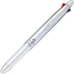 多機能ペン Dr.グリップ4+1 油性ボールペン 0.7mm 細字 黒・赤・青・緑 シャープ0.5mm シルバー BKHDF1SFN-S