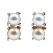 0002416703 K10(Y/W) ベビーパールピアス Shiny Baby