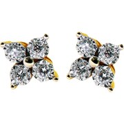 0002409183 K18YG ダイヤピアス Luxurious