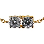 0002412363 K18(Y/W) ダイヤブレスレット Luxurious