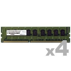 DDR3L-1600 UDIMM 8GB ECC 低電圧 4枚組み ADS12800D-LE8G4
