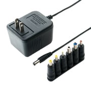 トランス式AC/DCアダプター 6種プラグ付属 6.0V出力 ADA-T60