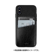 IPCXSHINEPBLK [PURO Cover PC＋TPU Shine Pocket for iPhone Xw/EcoLeather detachable 2Card Slots Pocket Black]