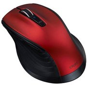 BlueLED Bluetooth 静音マウス Lサイズ F_line 5ボタン レッド MUS-BKF149R
