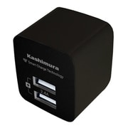 USB AC充電器 USB-A×2 自動識別IC搭載 2.4A 折りたたみ式プラグ採用 ブラック AJ-555