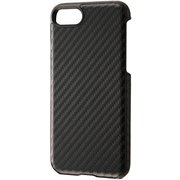 iPhone8/7用ケース オープンレザー テクスチャー/カーボン