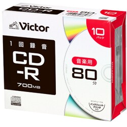 ヨドバシ.com - 三菱ケミカルメディア ビクター AR80FP10J2 [CD-R(Audio) <片面1層> 1回録音用 80分 1-24倍速 1 枚5mmケース(透明)10P インクジェットプリンタ対応(ホワイト) ワイド印刷エリア対応] 通販【全品無料配達】