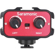 DSLRカメラ/ビデオカメラ用3.5mm入力インターフェース ステレオおよびデュアルモノラルオーディオアダプタ SR-AX100