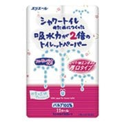 シャワートイレのためにつくった吸収力が2倍のトイレットペーパー フラワープリント香水付き 12RW [トイレットペーパー]