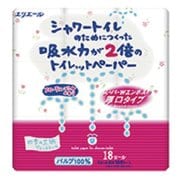 シャワートイレのためにつくった吸収力が2倍のトイレットペーパー フラワープリント香水付き 18RW [トイレットペーパー]