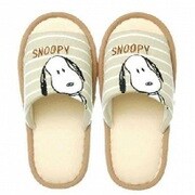スヌーピー 外縫いスリッパ AP ベージュ [キャラクターグッズ]