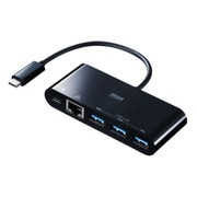 LANアダプタ付き USB Type-Cハブ USB-3TCH6BK
