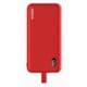 モバイルバッテリー ライトニングケーブル内蔵 パワーバンク 8000mAh レッド ID-P10-RD