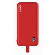 モバイルバッテリー ライトニングケーブル内蔵 パワーバンク 8000mAh レッド ID-P10-RD