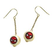 MARVEL コットンパールアクセサリー チェーン付ピアス スパイダーマン [キャラクターグッズ]