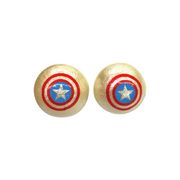 MARVEL コットンパールアクセサリー 直付けイヤリング キャプテン・アメリカ [キャラクターグッズ]