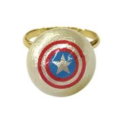 MARVEL コットンパールアクセサリー フリーサイズリング キャプテン・アメリカ [キャラクターグッズ]