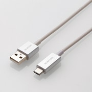 スマートフォン用USBケーブル USB(A-C) カラフル 0.3m シルバー MPA-XACCL03SV