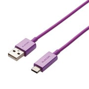 スマートフォン用USBケーブル USB(A-C) カラフル 1.2m パープル MPA-XACCL12PU