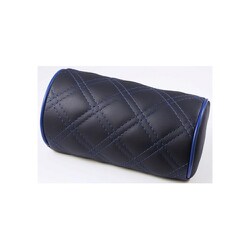 ネックパッド キルティング ブラックレザー×ブルーステッチ仕様