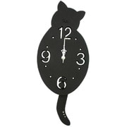 振り子掛け時計 振り子シェードクロック ブラック くろねこ