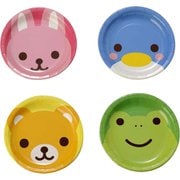 DS-32 [ペーパープレート 紙皿 どうぶつシリーズ 4柄 17cm 5枚入 使い捨て 日本製]