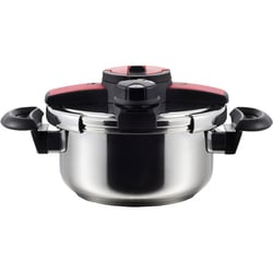 ステンレス 両手圧力鍋 4L IH対応 NEWボルドー