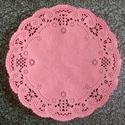 カラーレースペーパー 丸型 20cm 120P ピンク