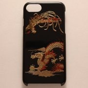 I8-MK0-004-B [iPhone 8/7用ケース 高盛り蒔絵シリーズ 龍鳳呈祥]