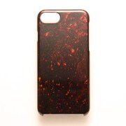 I8-UR0-001 [iPhone 8/7用ケース 高盛り蒔絵シリーズ 白檀塗り]