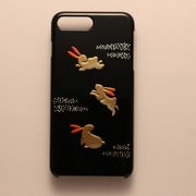 I8P-MK0-014-B [iPhone 8 Plus/7 Plus用ケース 高盛り蒔絵シリーズ うさぎ]