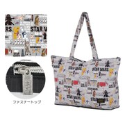 H0001 SW27 [スター・ウォーズ 折りたたみトートバッグ 17L ペーパーカットグレー]