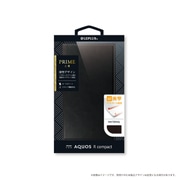LP-AQRCLPBK [AQUOS R compact用 薄型PUレザーフラップケース 「PRIME」 ブラック]